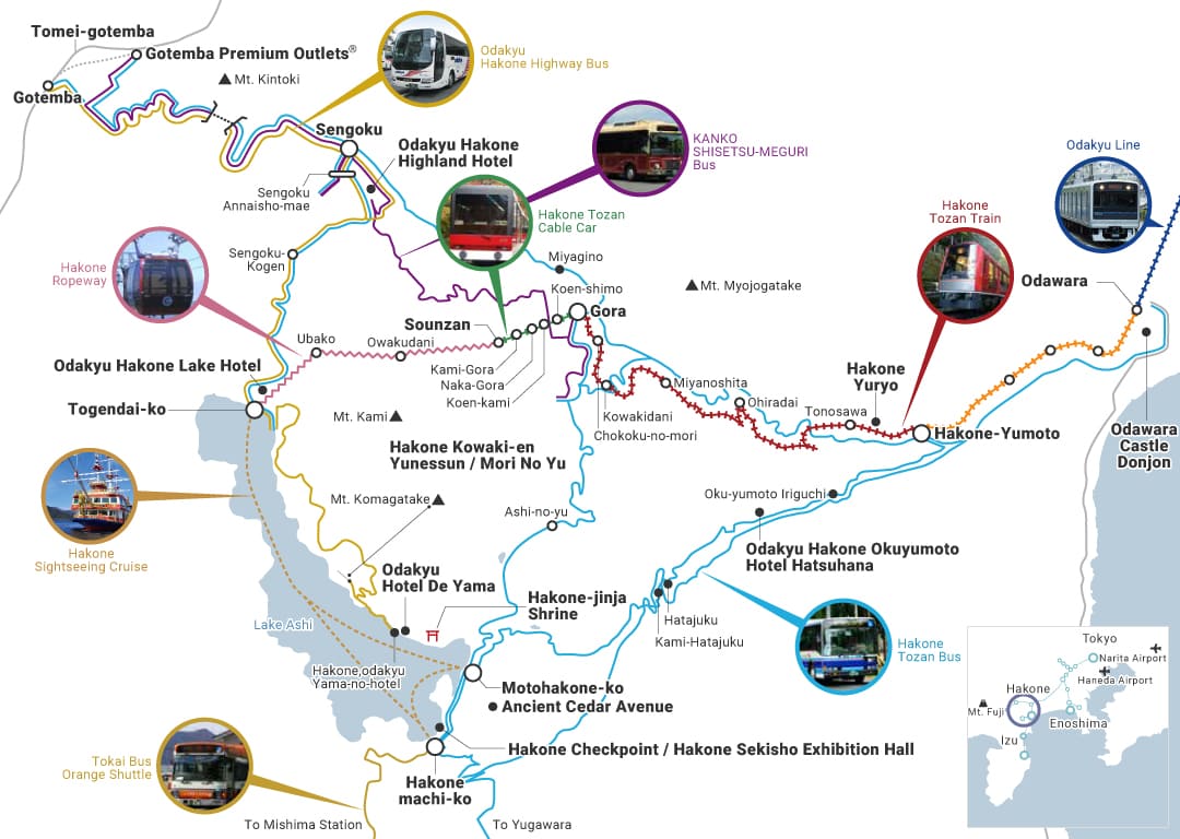 Mapa: Mapa del Hakone Free Pass